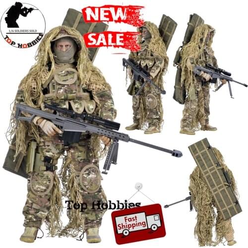 1/6 Scale Sniper Action Figure 12Inch 30cm Soldier Doll Special Forces Combat Suit Male Clothes Fit 1/6 Men Headsculpt Body