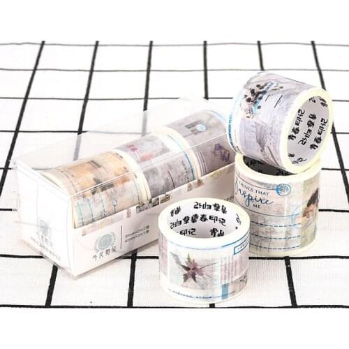 Hot Stamping Masking Paper Tape Set DIY Scrapbooking Hand Account Journal Decoration Stickers Supplies