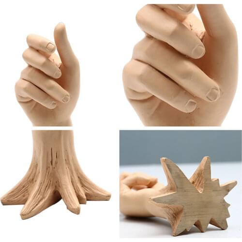 Innovative Human Hand Shape Flower Holder Resin Art Home Decoration Ceramic Vase Artificial Flowers Pot Table Office Ornaments