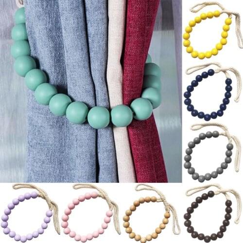 2Pcs Pearl magnet Curtain Holders Tieback Clips Magnetic Hanging Ball Beaded Buckle Tie Back Straps Home Decoration Accessories