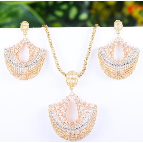 LARRAURI Ethnic Vintage Hollow Jewelry Set For Women Girls Long Chain Necklaces Hanging Earrings Necklace Pendant For Party