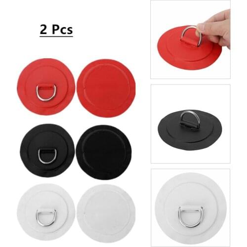 2Pcs Stainless Steel D-Ring Pad Patch PVC Marine Round ring Pad for Inflatable Boat Raft Dinghy Kayak Surfboard