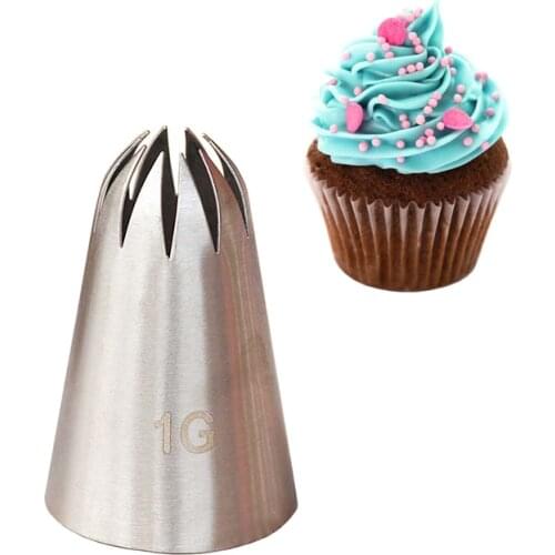 #1G Large Size Flower rose piping nozzle Pastry Tips kitchen baking accessories For Cakes patisserie KH089