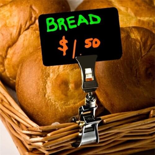 Deli 3-1/16" Clip-on Tags for Wet Erase Rectangular, 4.5-in Label Clip with Chalk Card