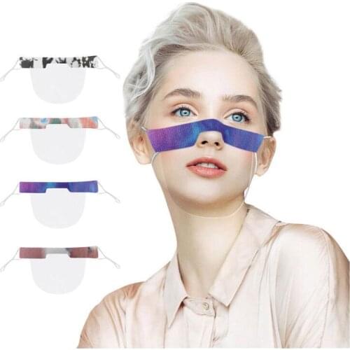 TPU anti-mist transparent protective mask can be used to wash the printed transparent face screen of lip mask