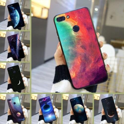 Silicone Phone Case For Huawei Y5 Y6 Y7 Prime 2017 2018 Y9 2019 Black Star Space Cool Back Cover For Huawei Y3 Y5 Y6 II Y7 Pro