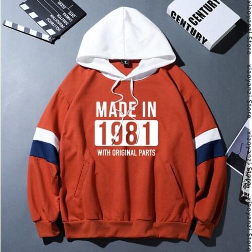 Funny hoodies Made In 1981 Letter Print sweatshirts Limited Edition 38th Birthday Gift Nostalgic Year Humour Camiseta Masculina