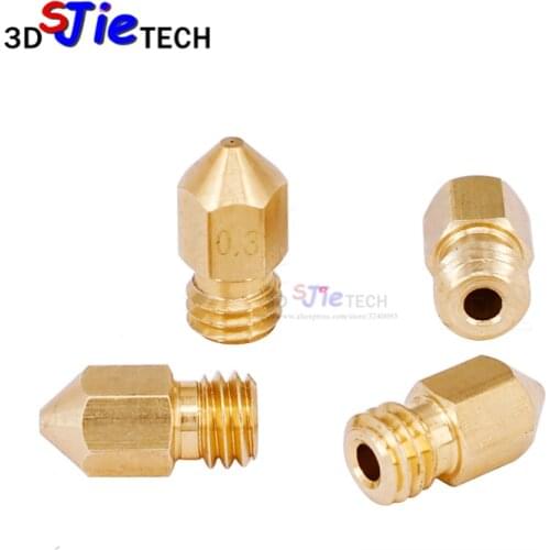 MK8 3D printer nozzle 0.2mm/0.3mm/0.4mm/0.5mm nozzle brass nozzle for MK8 hotend for 1.75mm filament