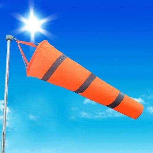 80/100/150cm Reflective Windsock Outdoor Scratchproof Windproof Reflective Windsock Weathervane for Meteorology Monitoring