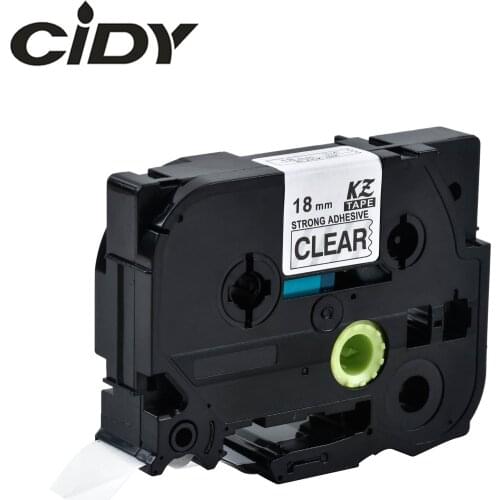 Tze-S141 18mm black on clear strong adhesive label tapes tze S141 tz-S141 for brother p-touch printer tze241 Laminated Ribbons