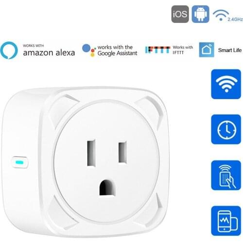 1 Pcs WiFi Smart Plug Socket APP Remote Voice Control Timing Google Home Alexa Outlet