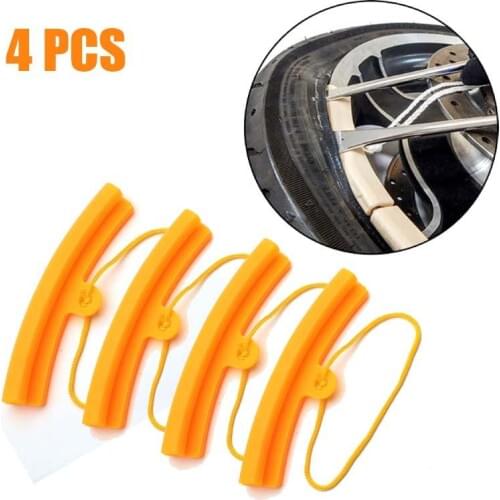 4 Pcs Motorcycle Car Tyre Wheel Rim Edge Protectors Tire Protective Cover Changing Remove Disassembly Tool