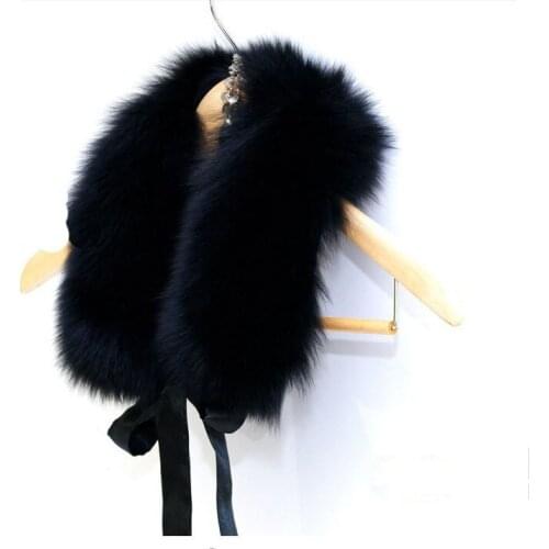 Fur Collar Women 2021 New Winter Fashion Ladies Luxury Brand Fake Fox Faux Fur Scarf Shawl Scarves and Stoles 52CM Neckerchief