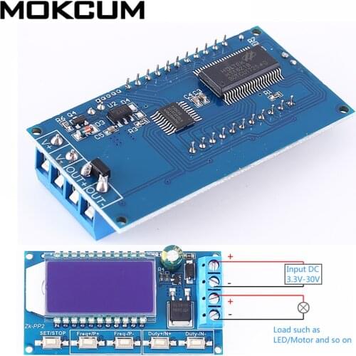 8A 1-Channel 1Hz-150KHz Dual Mode LCD PWM Pulse Frequency Duty Cycle Module Signal Generator Driver Module for Motor Lamp
