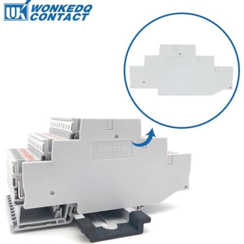 D-PT2.5-3L PT Series Din Rail Terminal Blocks PT2.5-3L End Cover plate