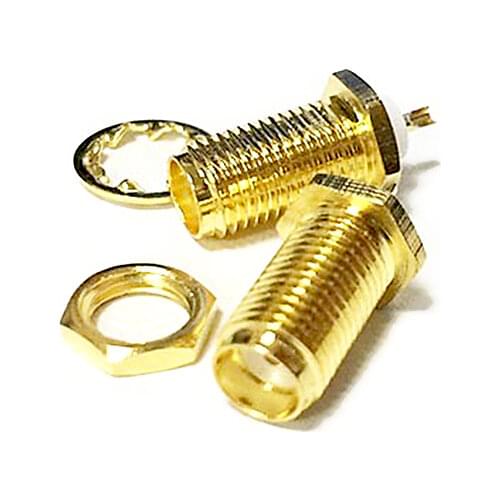 1pc brand new SMA female jack RF coaxial connector insulator extension 2mm straight gold-plated adapter