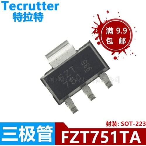 10pcs/lot New Transistor FZT751TA FZT751 SOT-223 60V 3A