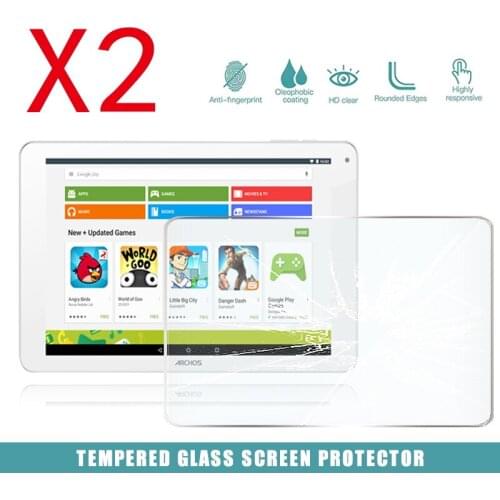 2Pcs Tablet Tempered Glass Screen Protector Cover for Archos 101c Platinum Anti-Scratch Tablet Computer Tempered Film