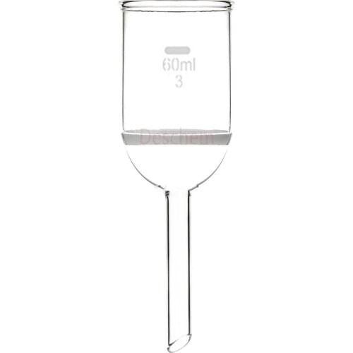60ml,Borosilicate Glass Buchner Funnel,3# Coarse Filter,Straight Tubing