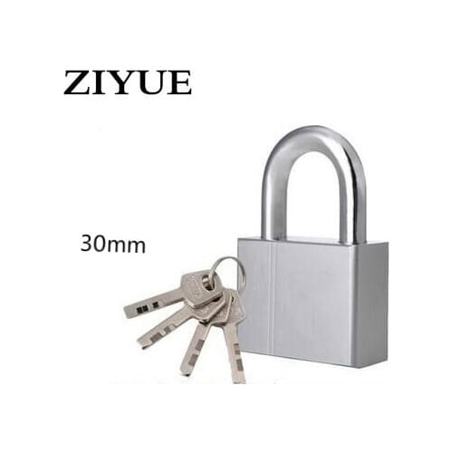 Free Shipping 30 mm Short Beam Padlock Blade Lock Stainless Steel Square Padlock Lock Warehouse Door Lock