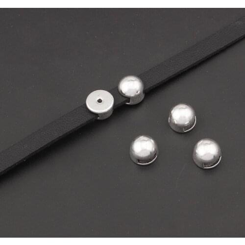 20pcs Charms Flat Slider Beads Spacer For 6*2mm Cord DIY Bracelet Necklace Jewelry Making Findings Material Parts