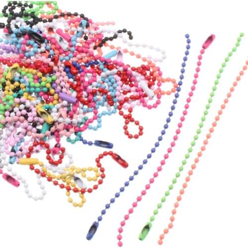 CHONGAI 50PCS New Fashion Multi-Colors Ball Chains DIY Jewelry Making Findings Supplies