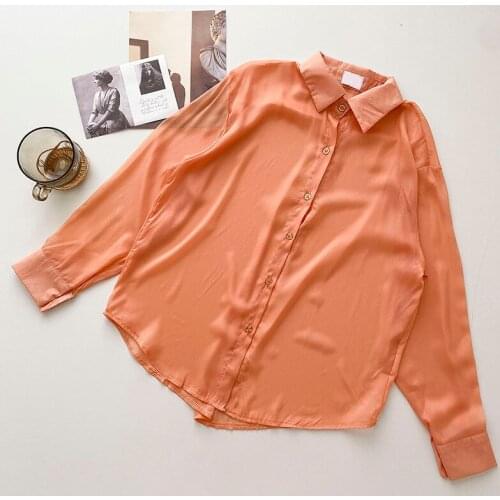 Cheap wholesale 2021 spring summer new fashion casual ladies work women Blouse woman overshirt female OL purple top Vy182