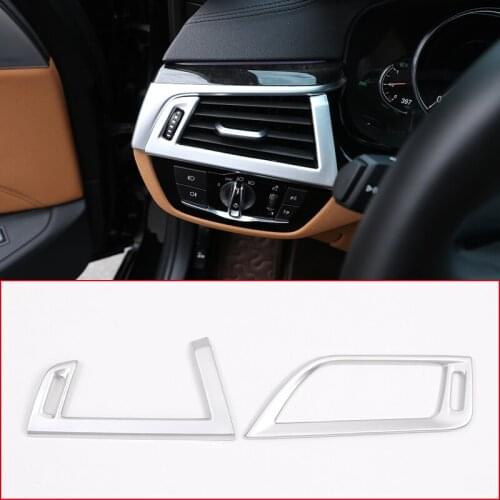 For BMW 5 Series G30 2018-2021 ABS Chrome Dashboard Side Air Conditioning Vent AC Outlet Decorative Frame Cover Trim Accessories