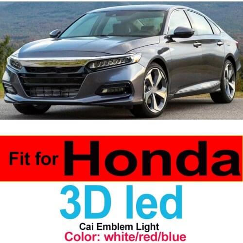Car Trunk Boot Emblem Badge Covers 3D Led Light For NEW FIT CR-V Odyssey ACCORD CIVIC DRL Secure Bulb Marker Lighting