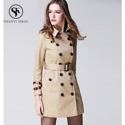 FIFANYI SIKOU Women's Classic Trench Coats