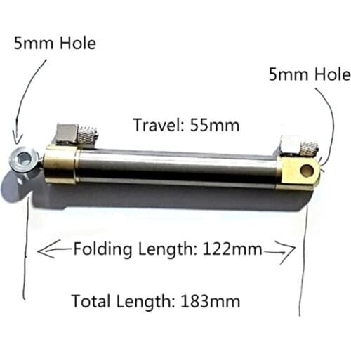 1PC Hydraulic Cylinder Miniature Oil Cylinder for RC Excavator Bulldozer 55MM/75MM/90MM Stroke Travel Car Miniature Equipment