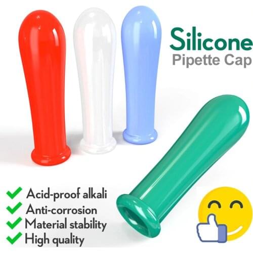 Glass Dropper Pipette color silicone Head Lab Laboratory Equipment 5pcs by Ks-Tek