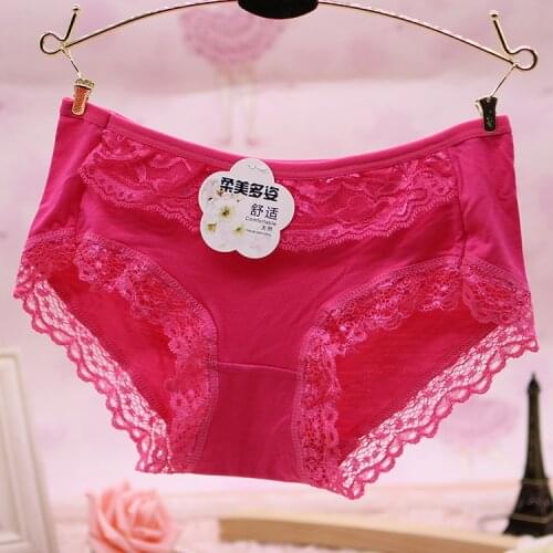 Hot cotton girls panties Fashion lace macrame comfortable breathable childrens triangle underwear 12-20year underpants girl