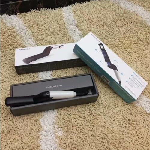 Multifunctional Hair Comb Quick Beard Straightener Curling Curler Stereotypes Show Cap Men Beauty Hair Styling Tool