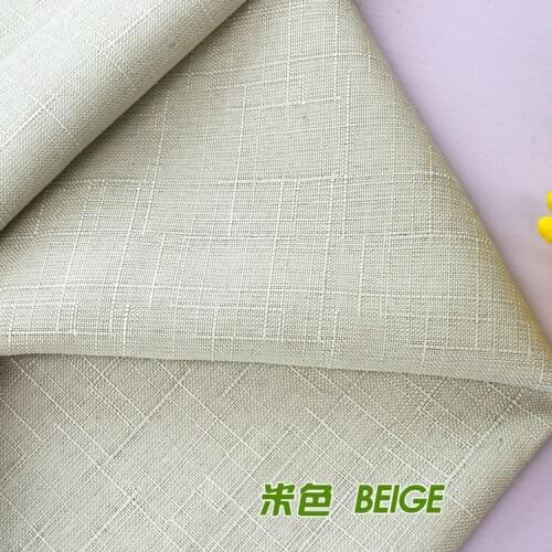 Beige Compound lining Linen Fabric Sofa Cushion Fabirc Sewing Cloth Outdoor Linen Blend Fabric Upholstery 58" wide Per Yard