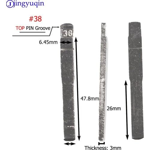 Jingyuqin Remote Folding Flip Uncut Car Key Blade 38# HU101 Blade for Ford Focus Mondeo CMAX FIESTA GALAX Blank Replacement