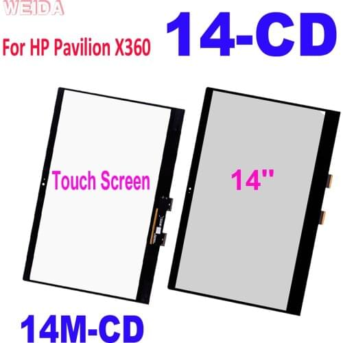 14'' Touch For HP Pavilion X360 14-CD Touch Screen 14CD 14 CD Series Laptops Touch Screen Digitizer 14M-CD Replacement Panel