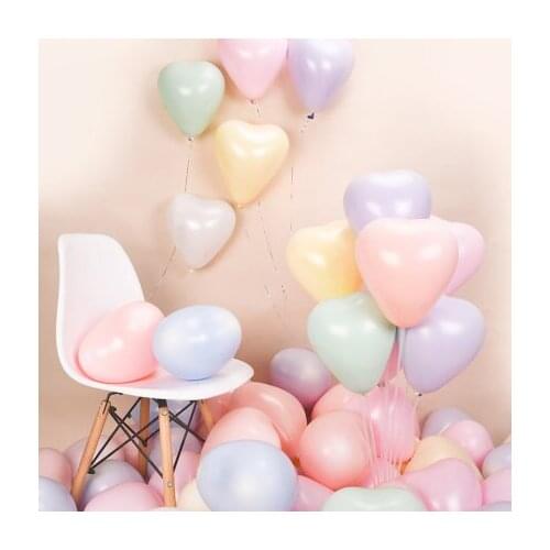 30/50pcs 10inch Macaron Heart Balloons Happy Birthday Helium Latex Balloon Wedding Party Decoration Event Party Supplies