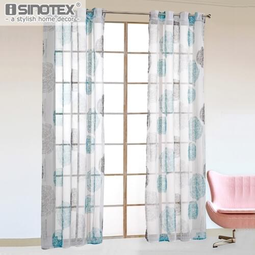 Polyester Window Treatments Curtain Blue Coffee Endless Europe Translucidus Hook Grommet Top Decoration Living Room Bedroom 1PCS