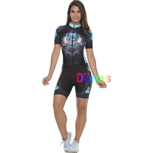 Womens Cycling Clothes Short Sleeve Cycling Monkey Dunas Cycling Overalls Mountain Bike Triathlon Bicycle Jumpsuit Gel Shorts G