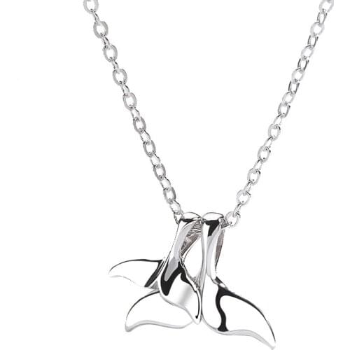 Elegant Mermaid Tail Choker Pendant Necklace Authentic 925 Sterling Silver Fine Jewelry For Women Cute Accessories Gift