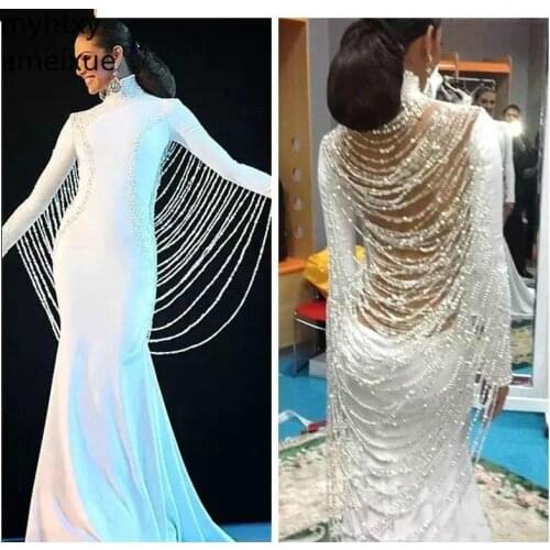 2020 Plus Size Long Sleeves Arabic Dubai Evening Dress Muslim Middle East Holiday Women Wear Formal Party Prom Gown Custom Made