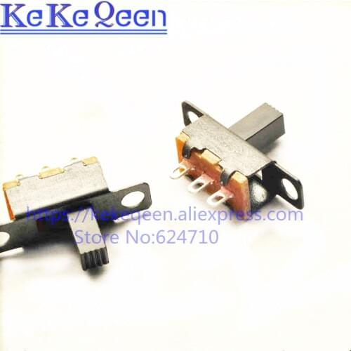 100pcs/lot SS12F15 SS12F15VG4 SS12F15G4 Toggle Switch 3PIN 1P2T Slide Switch Handle high 4mm