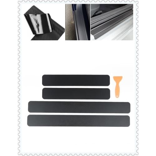 4 pieces of car shape carbon fiber door edge scratch protection film for Opel Astra g/gtc/j/h Corsa Antara Meriva Zafira Mokka
