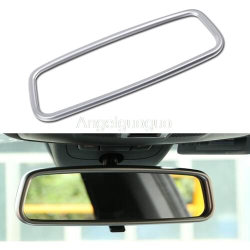 Angelguoguo Car styling For Mercedes Benz GLA CLA A E class Interior Rearview Mirror Decorative Frame Cover Trim