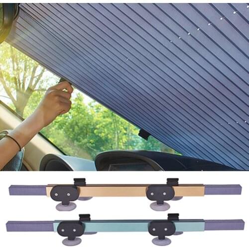 Car Sunshade Retractable Windshield Visor Block Front Rear Window Foil Curtain