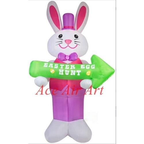 Big Easter advertising inflatableb Bunny with Arrow for Events ,promotion