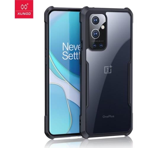 For OnePlus 9 Pro Case Shockproof Airbags Bumper Transparent Back Cover for One Plus 9 CN/IN 9R чехол Original Xundd Case