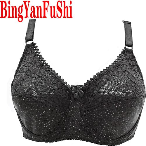 Black lace bra full cup C D DD E F top womens underwear sexy Lounge lingerie push up clothing VS max plus size 34-46 BH bts C22