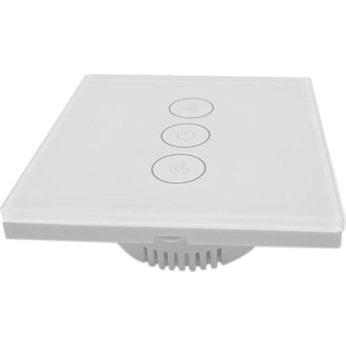 GT-502NL Smart Wifi Press Switch GB Standard Fan Switch 3 Gang Light Switch 100-240V for Alexa for Echo Dot EU Plug